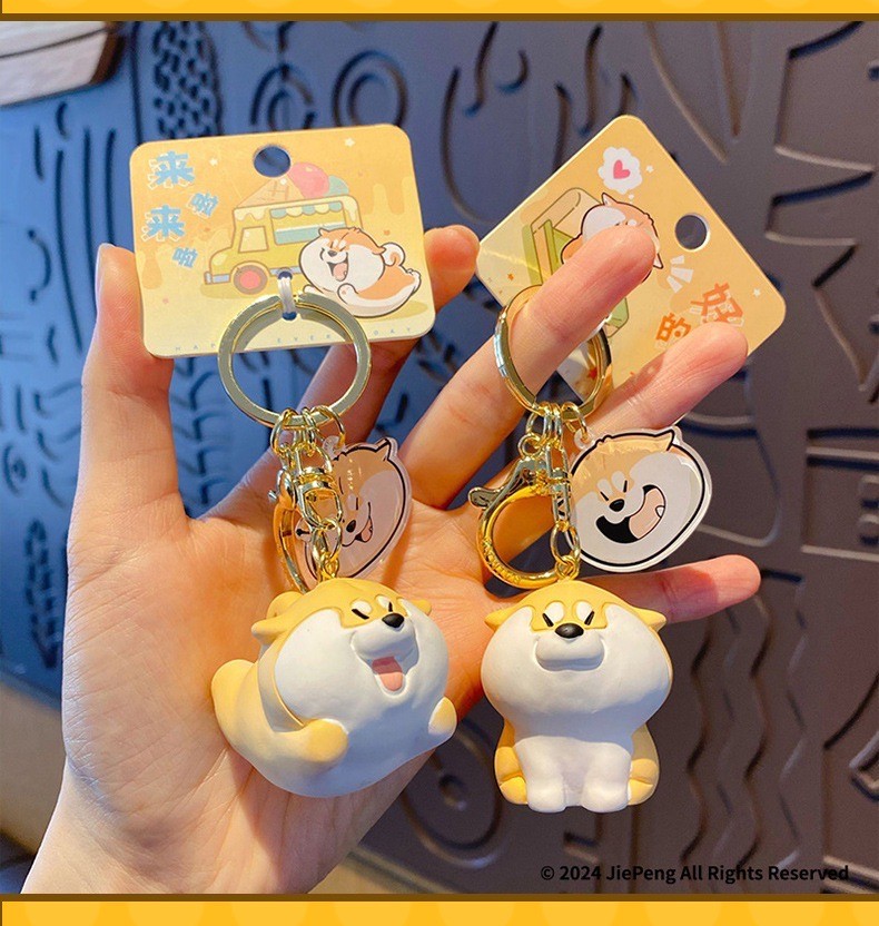 พวงกุญแจ เจ้าหมาชิบะ ลิขสิทธิ์แท้ Shiba - The daily life of Achai Goji Series Keychain Pendant by Baimao