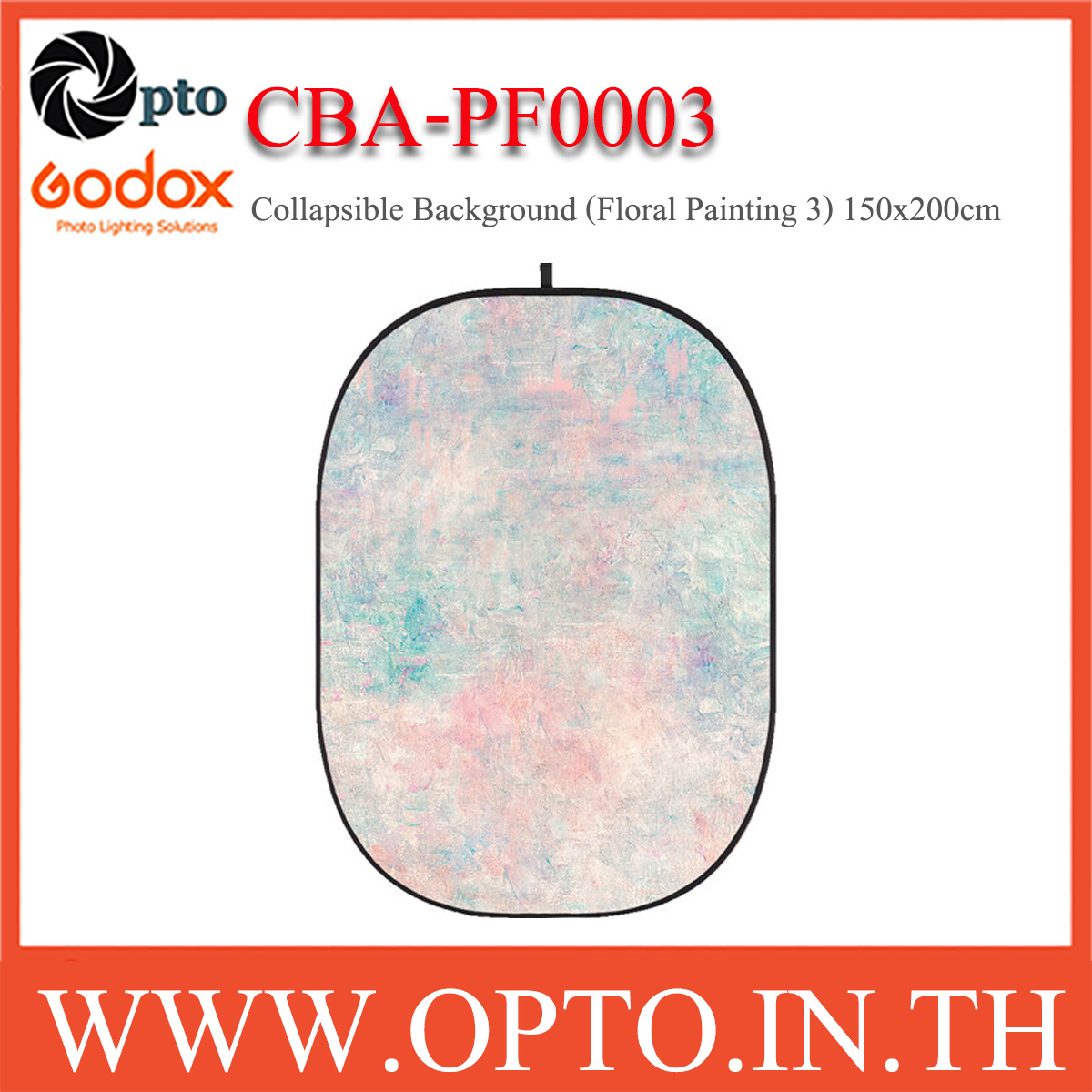 Godox CBA-PF0003 5 x 6' (1.5x2m) Collapsible Background (Floral Painting 3) PF0003