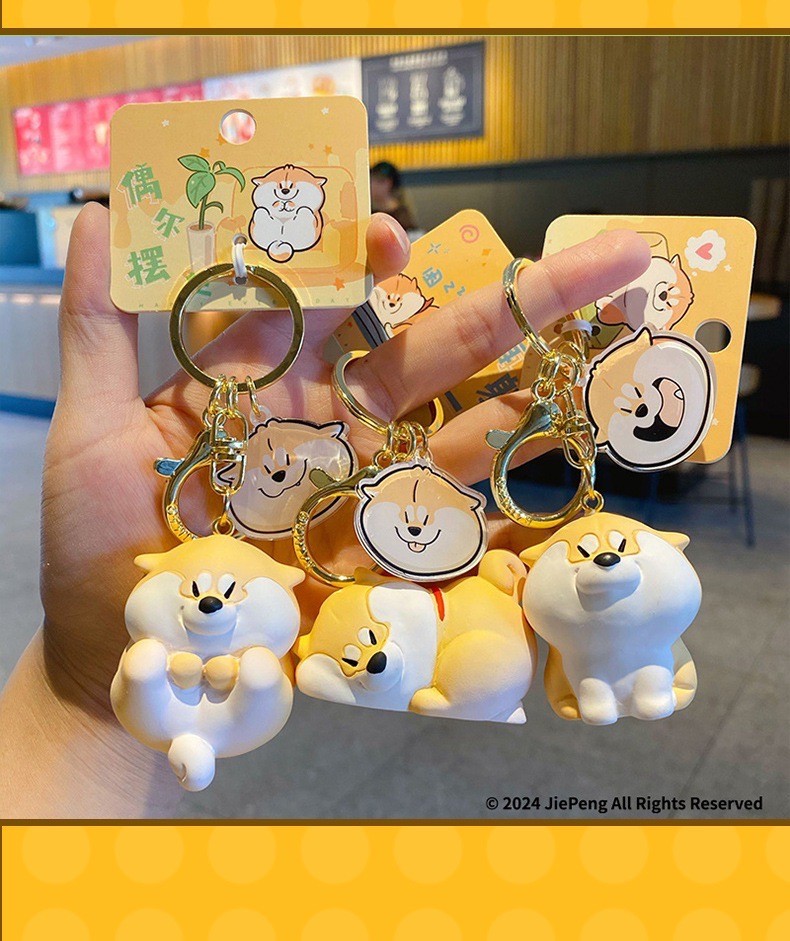 พวงกุญแจ เจ้าหมาชิบะ ลิขสิทธิ์แท้ Shiba - The daily life of Achai Goji Series Keychain Pendant by Baimao