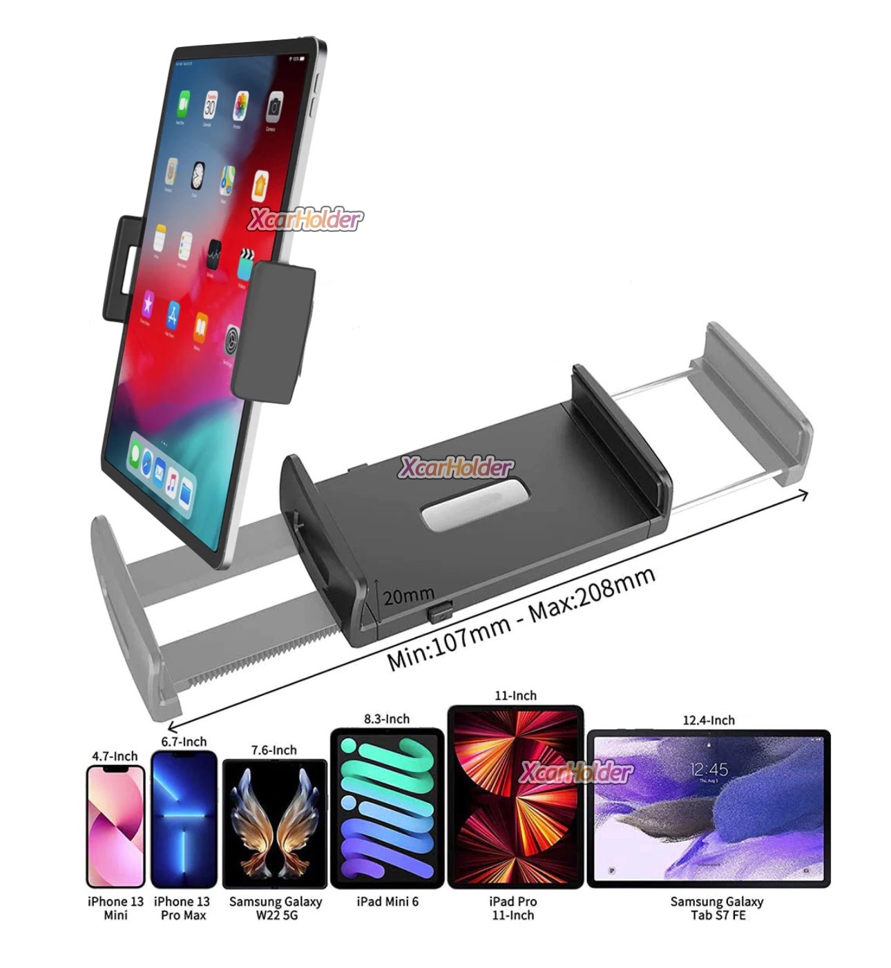 Tesla Model 3 Y Back seat Tablet holder ที่วางแทบเลตในรถ สำหรับผู้โดยสารตอนหลัง