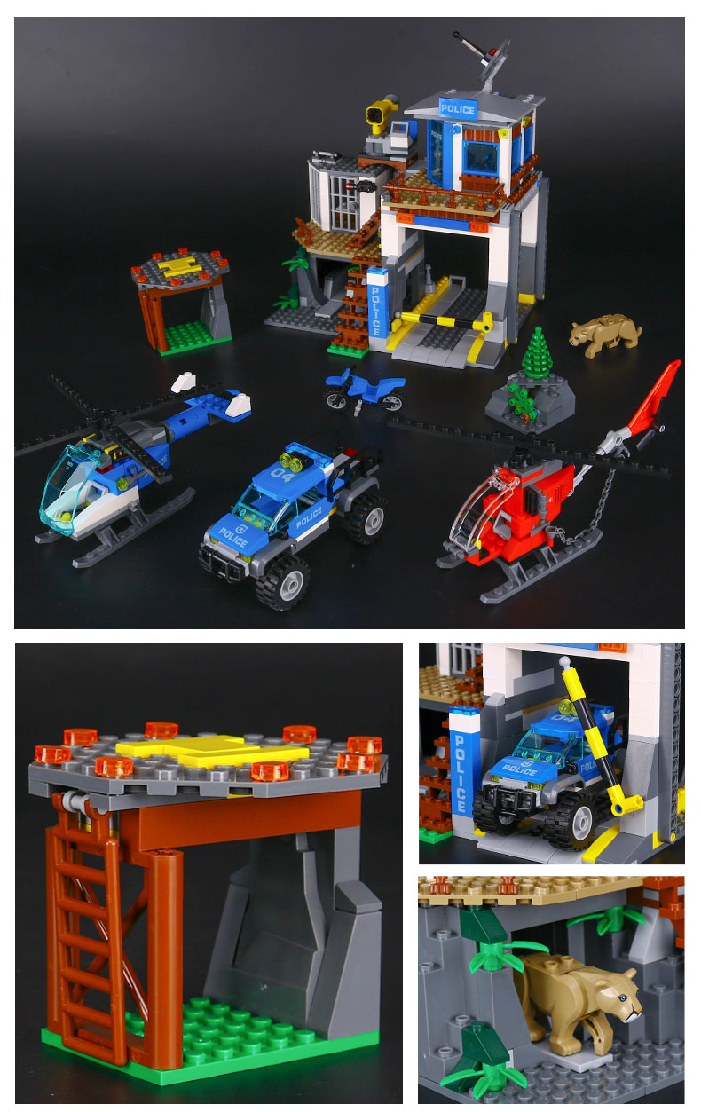 Lepin 02097 The Mountain Police Headquater Set 742pcs