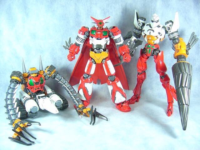 Fewture EX Gokin Getter Robot 1 2 3 Getmachine Eagle jaguar Bear + Machine Gun (มือสอง 90% มีตำหนิสีแตก)