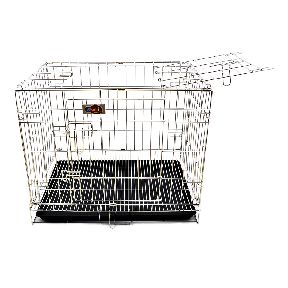 กรงสุนัขสแตนเลส Size S