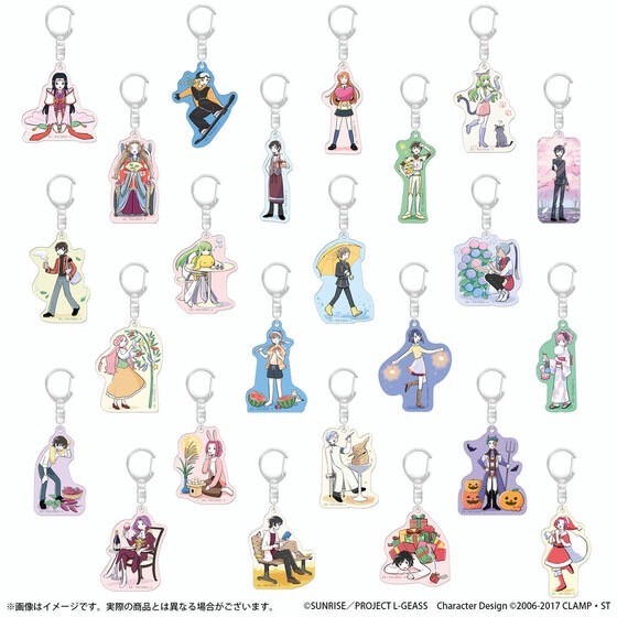 PRE-ORDER : Code Geass Lelouch of the Rebellion Petit Yuru Code Geass Life Acrylic Key Holder (24 types in total)