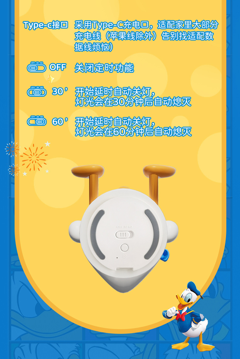 โคมไฟ Donald Duck Night Light