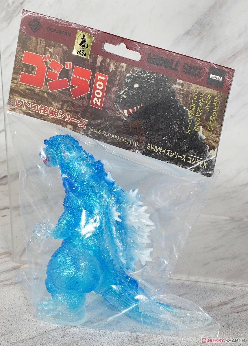 Godzilla - CCP Middle Size Series Godzilla EX Vol.3 Godzilla (2001) Clear Blue Ver. Soft Vinyl (Lot JP) by CCP