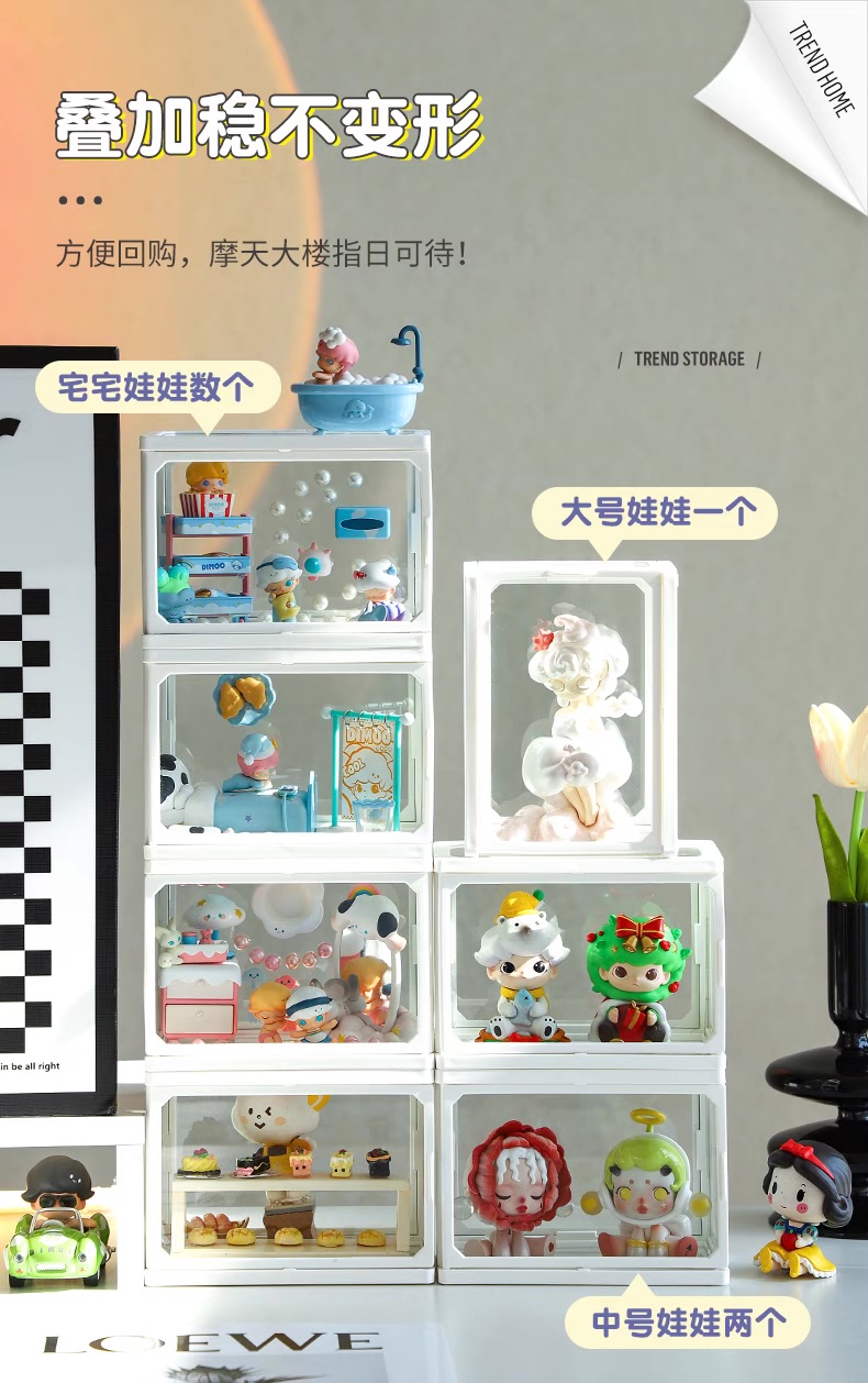 กล่องใส่โมเดล ป้องกันฝุ่น Model Showcase วางซ้อนทับกันได้