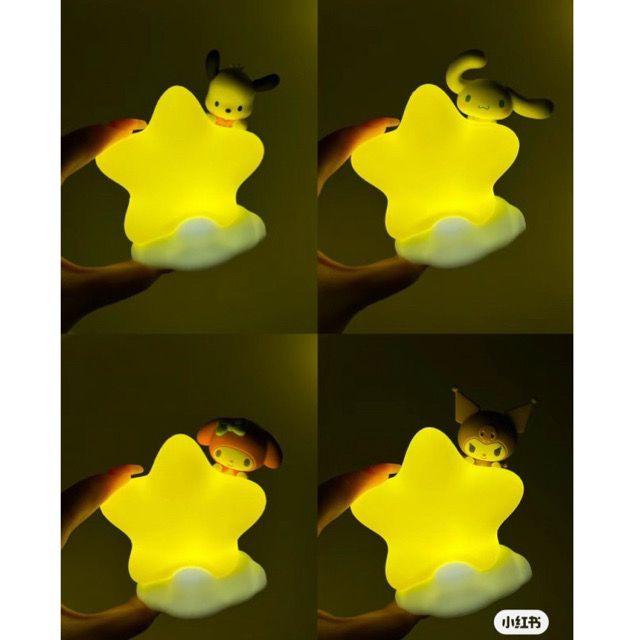 โคมไฟ ลิขสิทธิ์แท้ Sanrio Family Star Night Light Series LED Lamp by Langbowang
