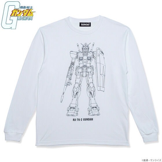 PRE-ORDER : Mobile Suit Gundam Line Art Series Long Sleeve T-shirt