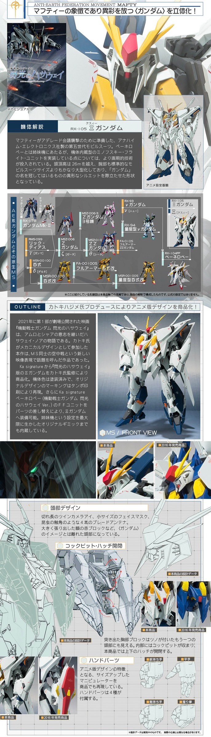 PRE-ORDER : ROBOT SPIRITS (Ka signature) <SIDE MS> RX-105 XI GUNDAM (Mobile Suit Gundam Hathaway's Flash Ver.)