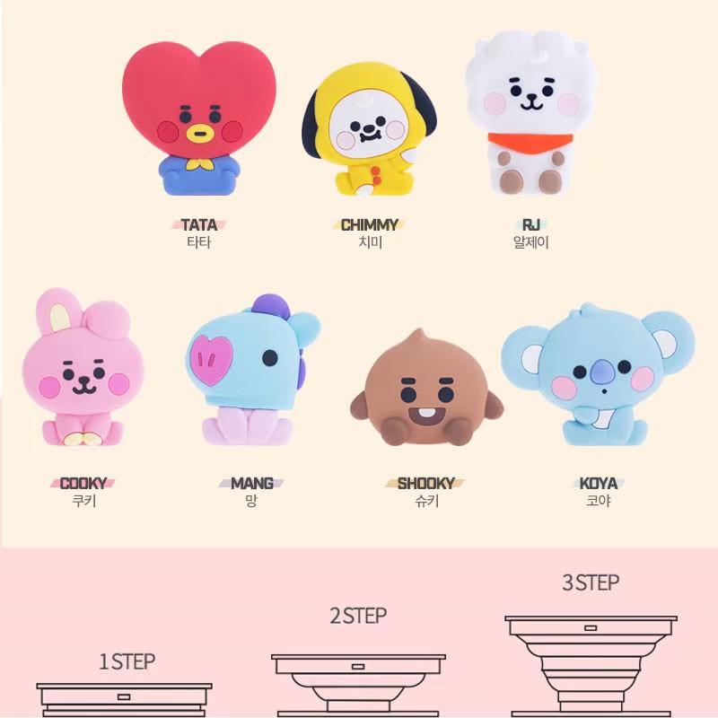 Griptok Baby Bubbly Pop Tok ติดมือถือ ลาย BT21