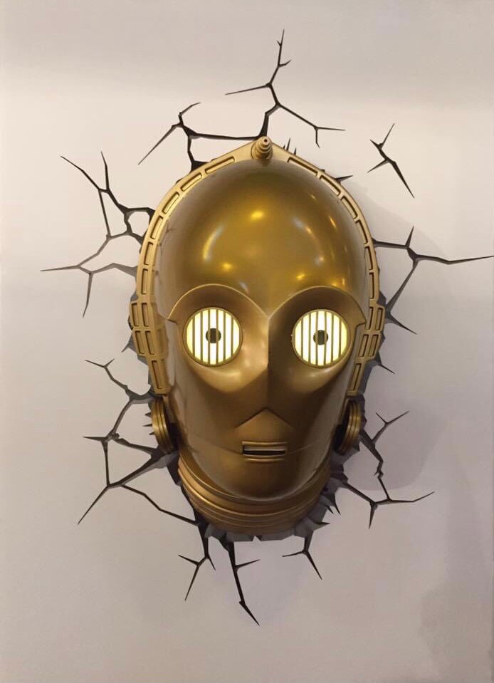 โคมไฟติดผนัง 3D - Star Wars - C-3PO 3D Deco LED Light by 3D Light FX