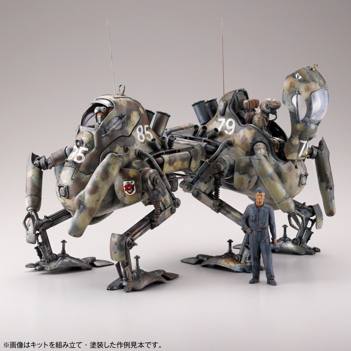 Pre-order : 1/35 ARTPLA Maschinen Krieger P.K.A. Kangaroo (2 Kits) & Maintenance Crew Plastic Model Kit by Kaiyodo