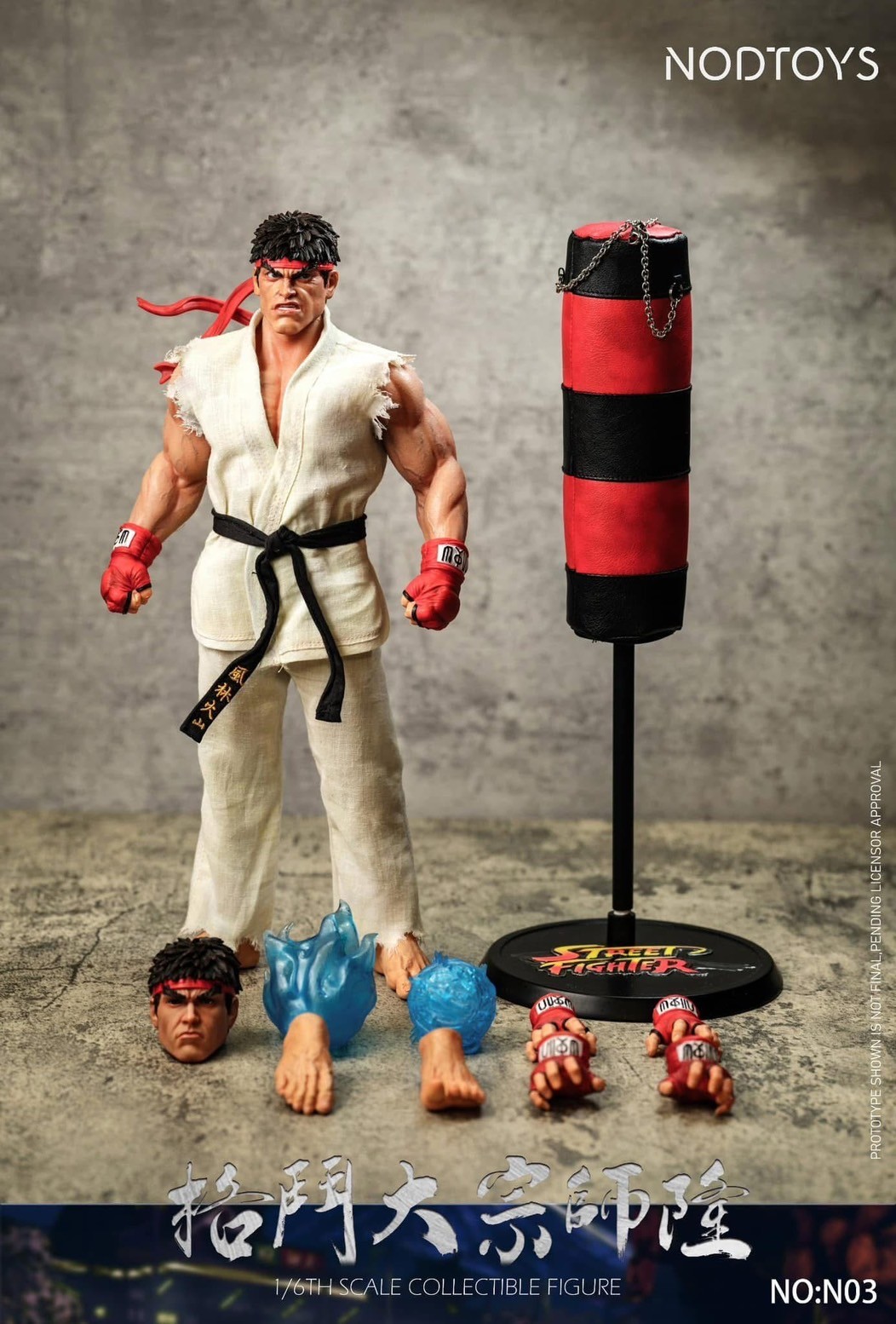 Pre-order : Grandmaster of Fighting Ryu 1/6 Scale Silicone Collectible Figure by NODTOYS