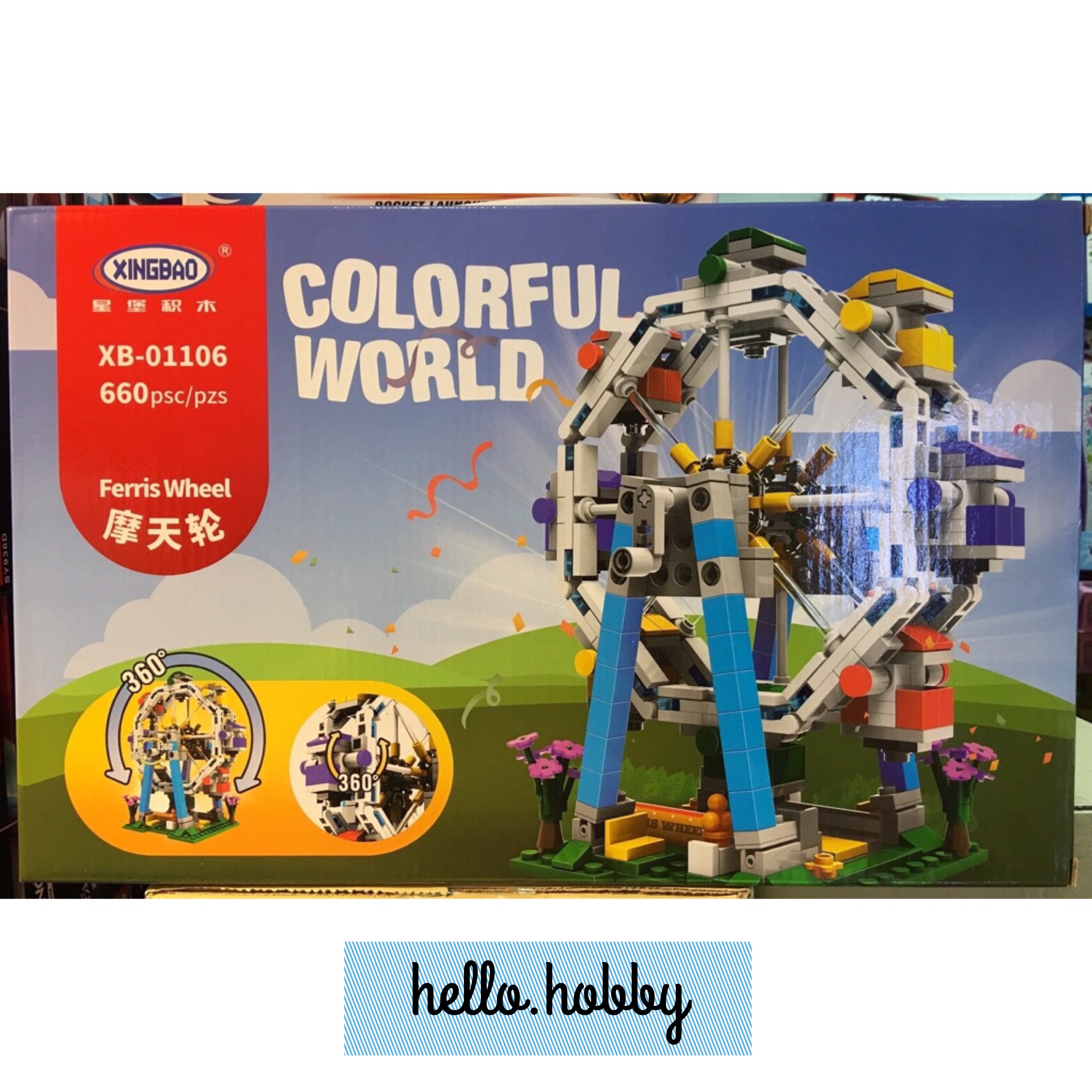 Xingbao XB-01106 Colorful World Ferris Wheel 660pcs