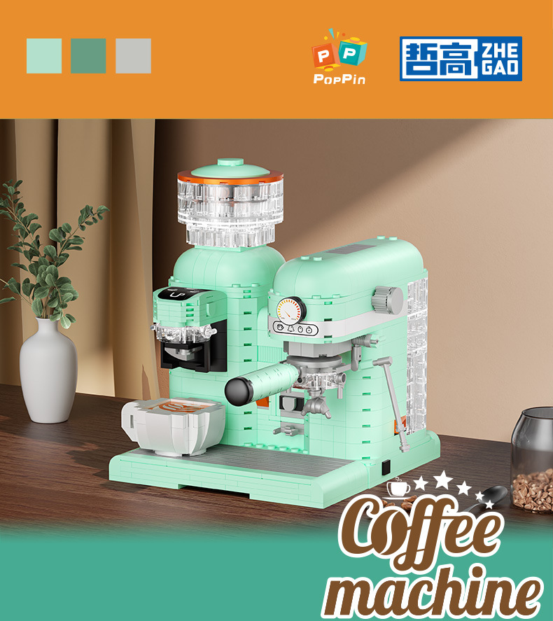 Zhe Gao 663008 Green Coffee Machine 924pcs