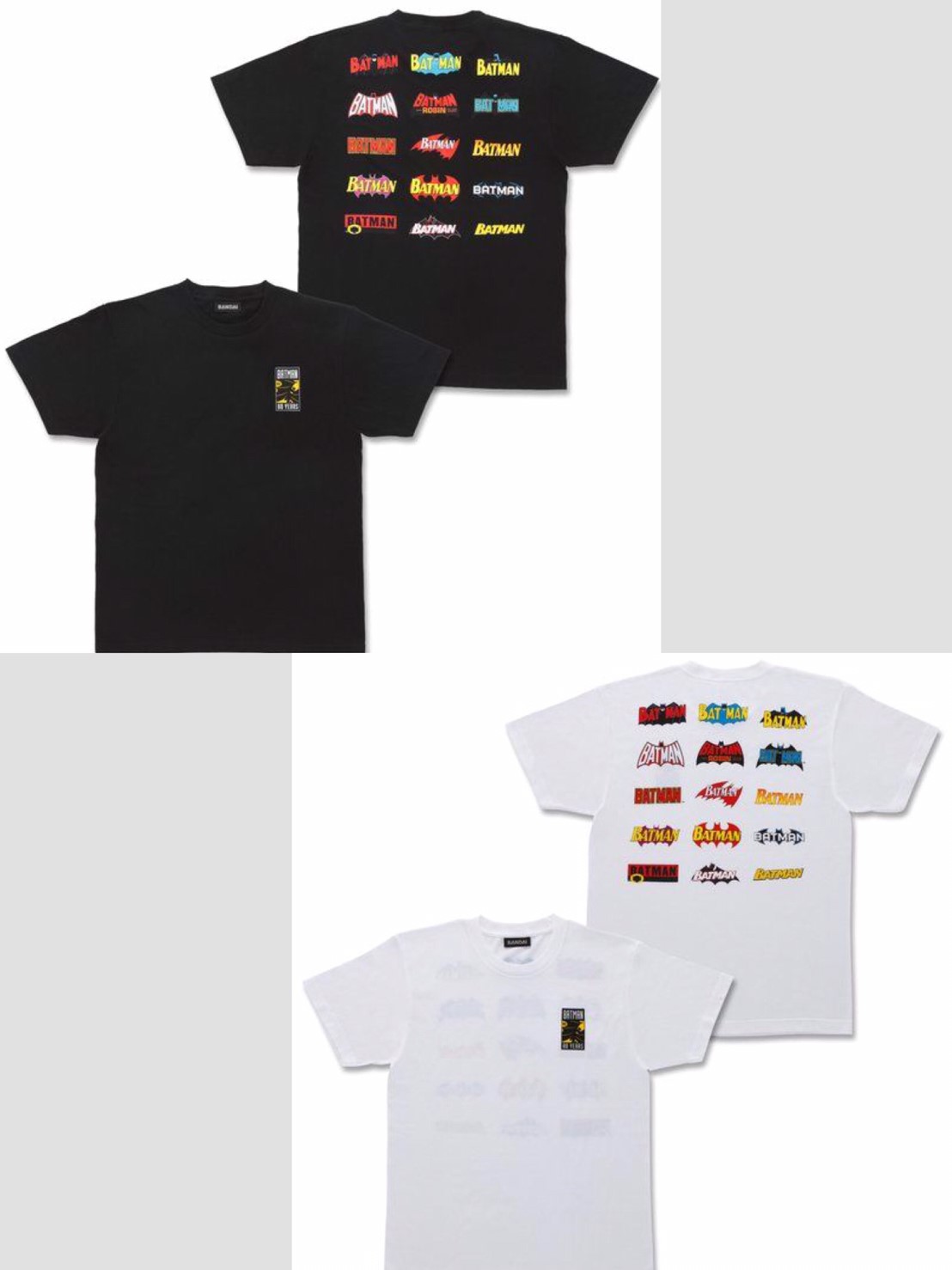 PRE-ORDER : BATMAN 80th Logo T-shirt (Black/White)