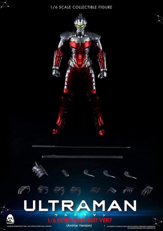 Pre-order : Ultraman Suit Ver 7 (Anime Version) 1/6 Scale Collectible Figure By THREEZERO