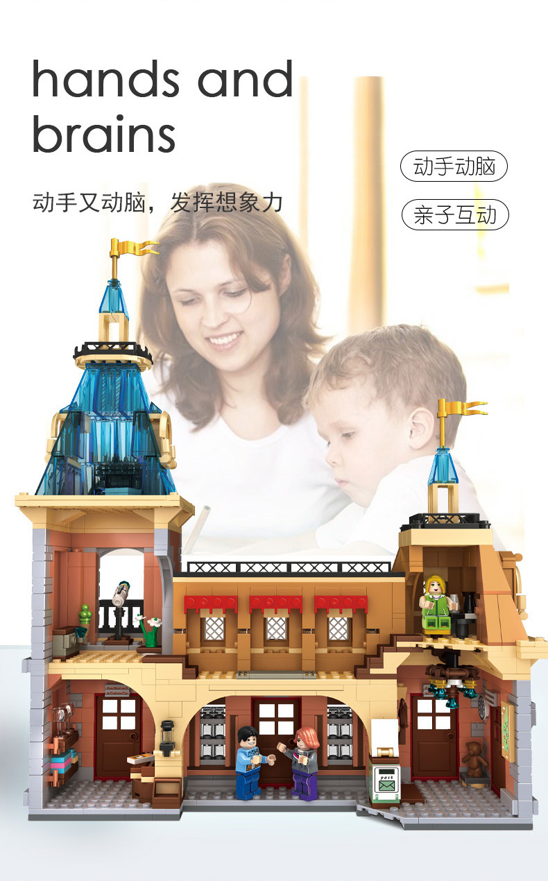 Hsanhe 31001 Train Station 1046pcs