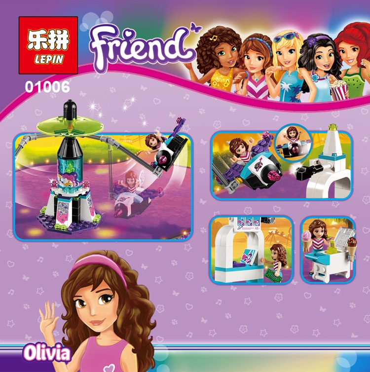 Lepin 01006 Friends Amusement Park Space Ride 195pcs