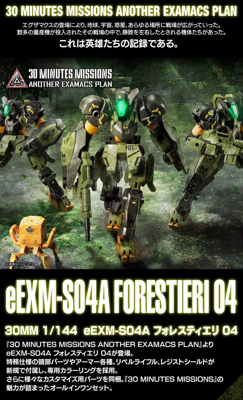 PRE-ORDER : 30MM 1/144 eEXM-S04A Forestieri 04 Plastic Model