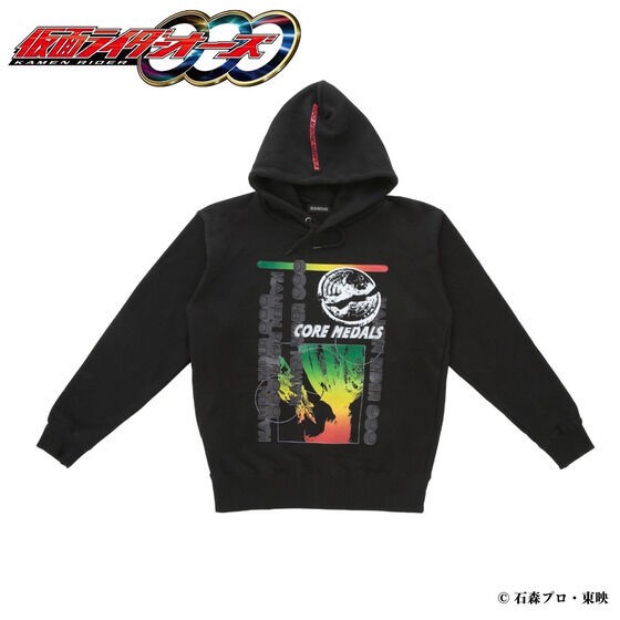 PRE-ORDER : Kamen Rider OOO Broken Core Medal Art Hoodie