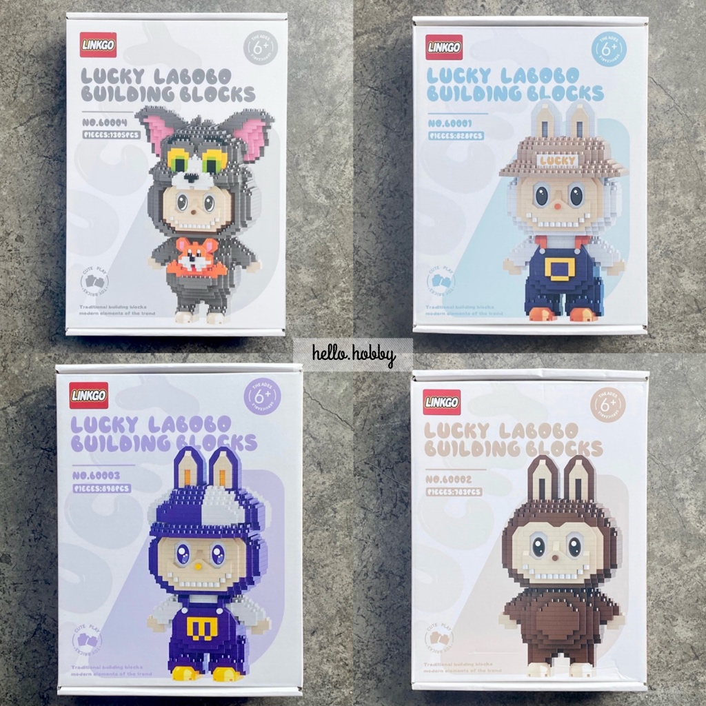 ตัวต่ออาร์ตทอย Size Jumbo - Linkgo 60001-60004 Art Toy - Popmart - Labubu