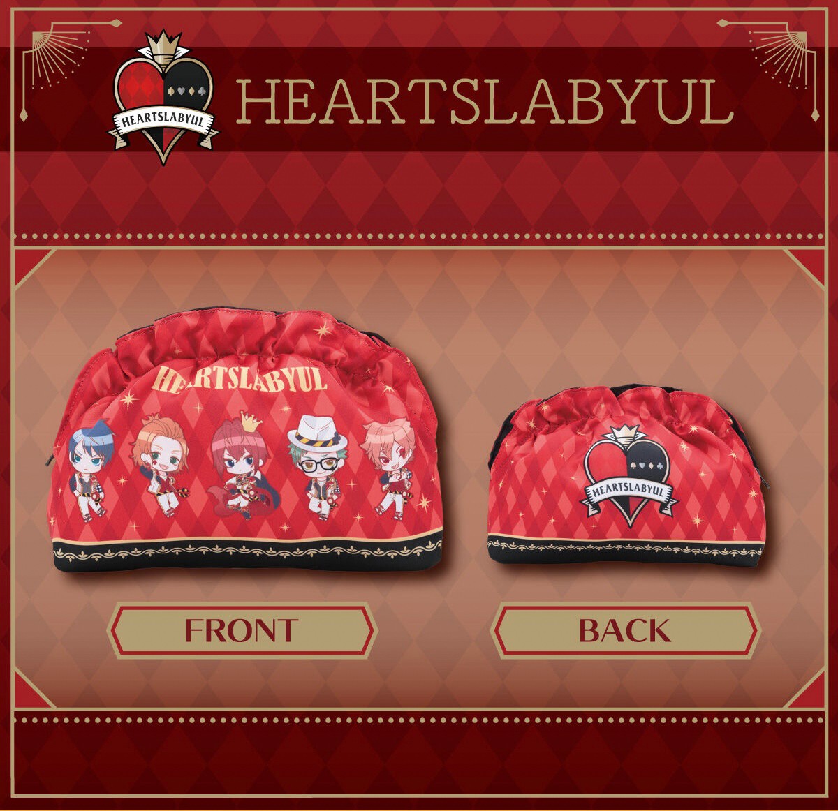 PRE-ORDER : Disney Twisted Wonderland Original Illustration Frill Pouch