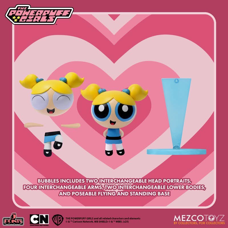 Pre-order : 5 Points Powerpuff Girls Set by Mezco Toyz (Set of 4)