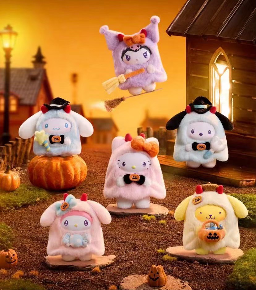 ตุ๊กตาพวงกุญแจ Sanrio - Halloween Candy Carnival Night Series Vinyl Plush Pendant Keychain by Miniso