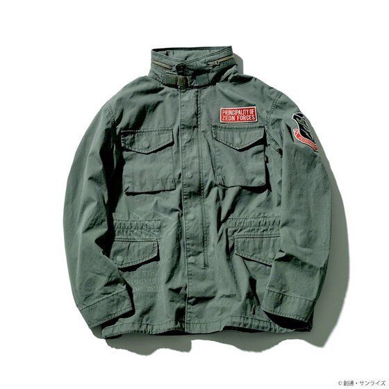 PRE-ORDER : STRICT-G x ALPHA INDUSTRIES M-65 Field Jacket "Mobile Suit Gundam" "Zeon Army Ramba Ral Corps" Model