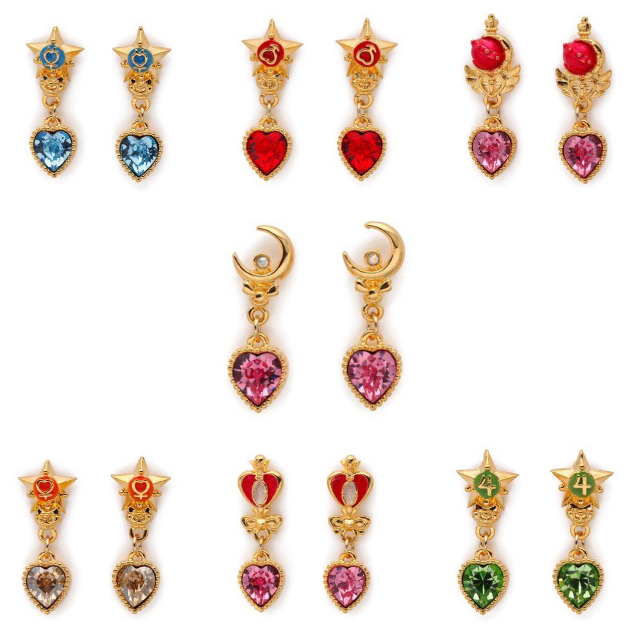 PRE-ORDER : Sailor Moon Heart Crystal Accessory Heart Ear Accessories