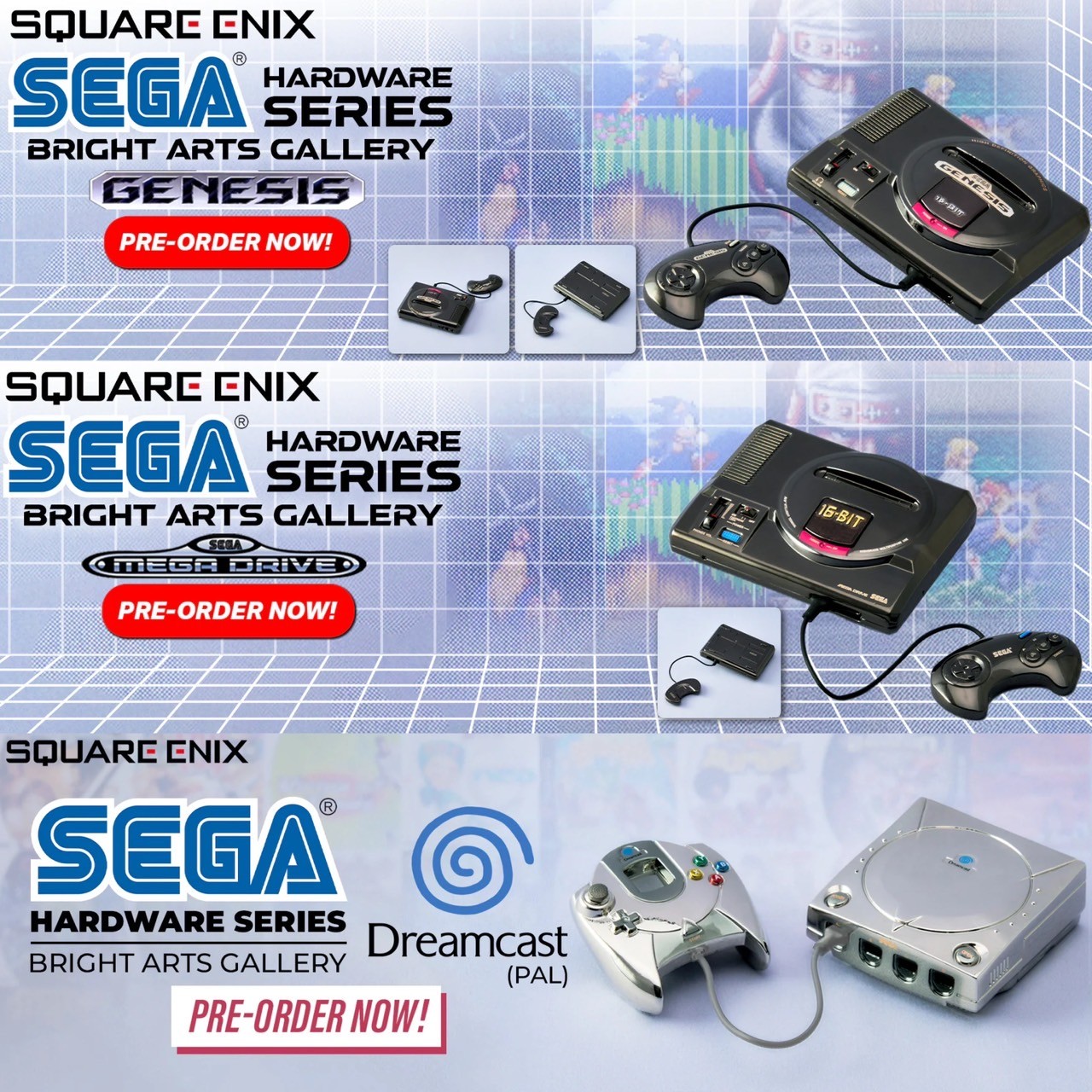 Pre-order : SEGA Hardware Series BRIGHT ARTS GALLERY by Square Enix (6 types in total)