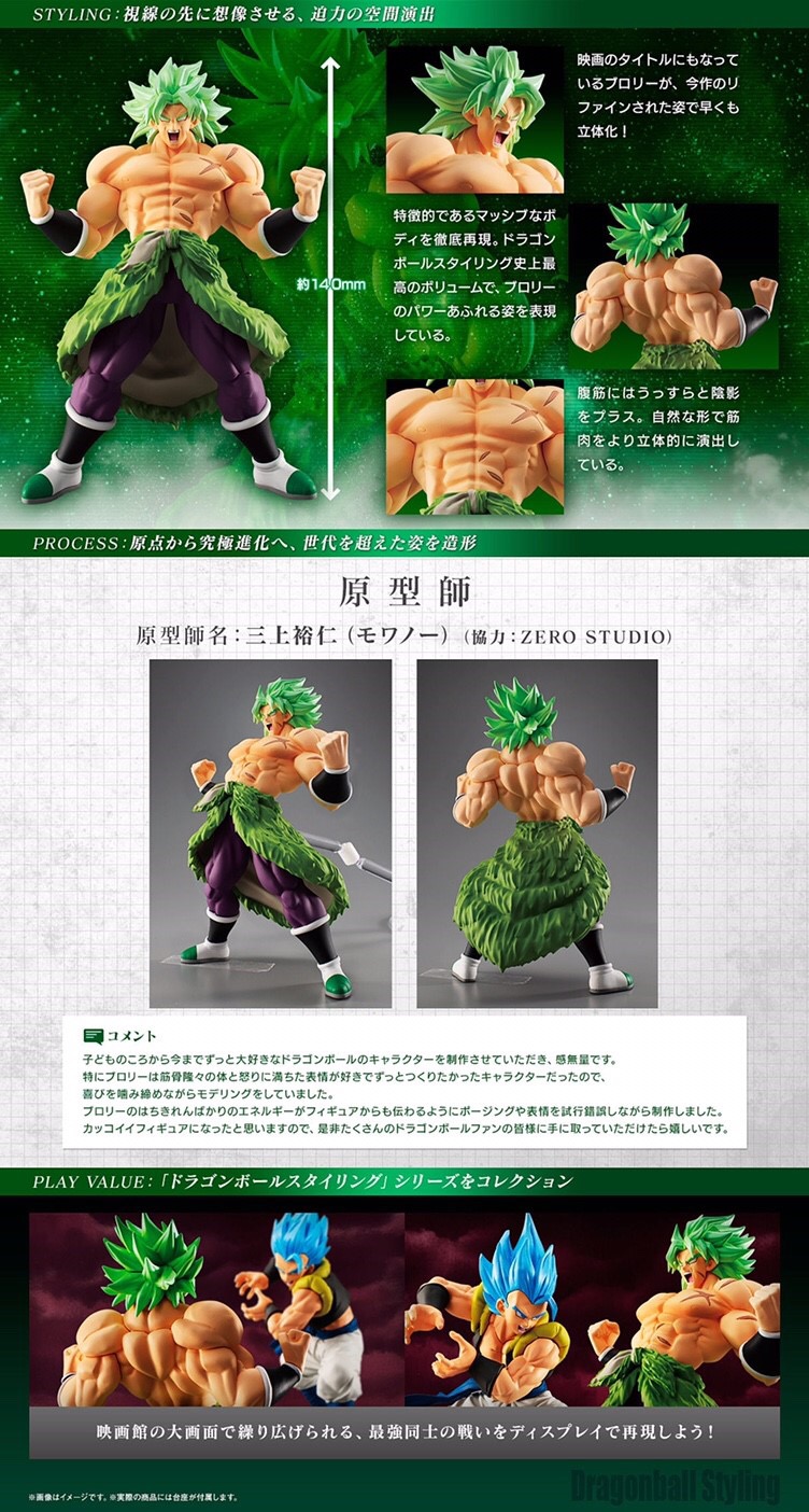 PRE-ORDER - DRAGON BALL STYLING - SUPER SAIYAN BROLY FULL POWER PVC FIGURE (CANDY TOY)