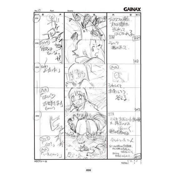 PRE-ORDER : Gunbuster Aim for the Top! Collection of Storyboards