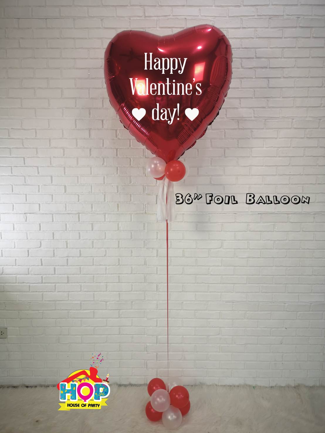 ลูกโป่งฟอยล์ 36" อัดก๊าซฮีเลียม Valentine