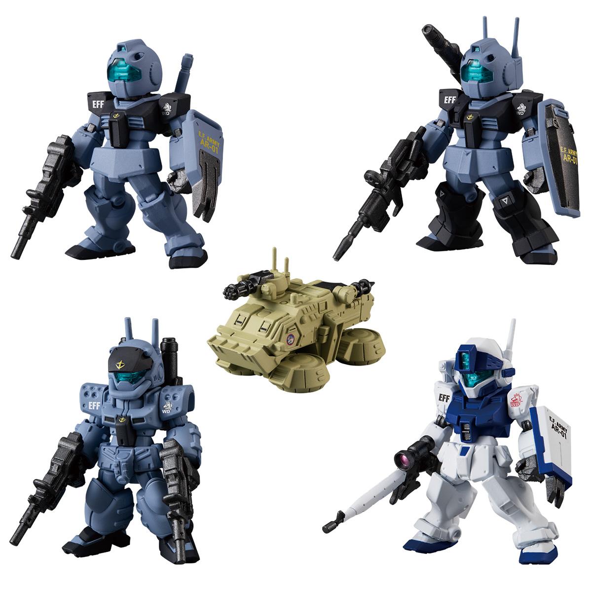 $ FW GUNDAM CONVERGE: CORE 037 Mobile Suit Gundam Side Story 0079: Rise from the Ashes White Dingo Team Set (PB)