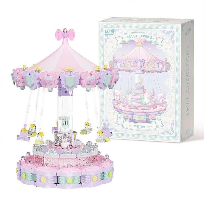 ตัวต่อ กล่องดนตรี หมุนได้ Size Jumbo - YesBrick 3008 - 3009 Theme Park Music Box