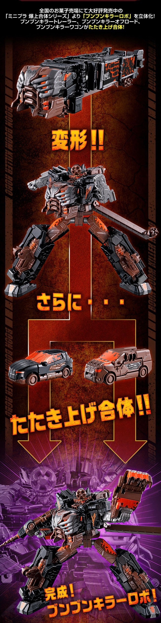 PRE-ORDER : Minipla Bakuage Gattai Series PB Boonboom Killer Robo