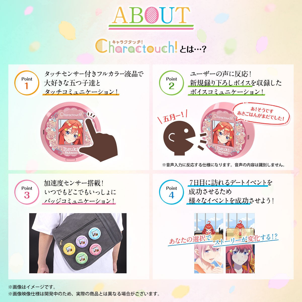 PRE-ORDER : Character touch! -The Quintessential Quintuplets- (Ichika Nakano/Nino Nakano/Miku Nakano/Yotsuha Nakano/Satsuki Nakano)