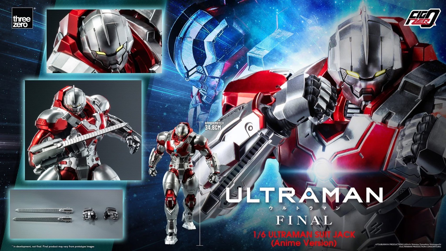 Pre-order : FigZero 1/6 Ultraman Suit Jack (Anime Version) by ThreeZero