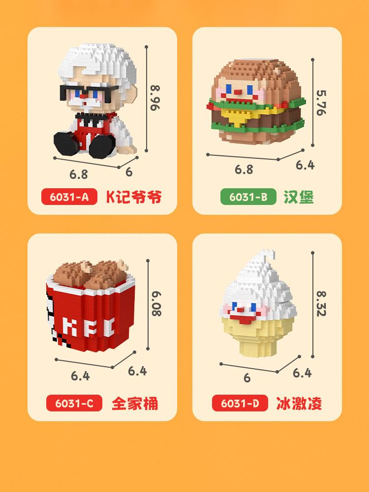 Pan Nie x Mard 6030-6032 Happy Fat Nerd - Fast Food Set - McDonald, KFC, Starbucks