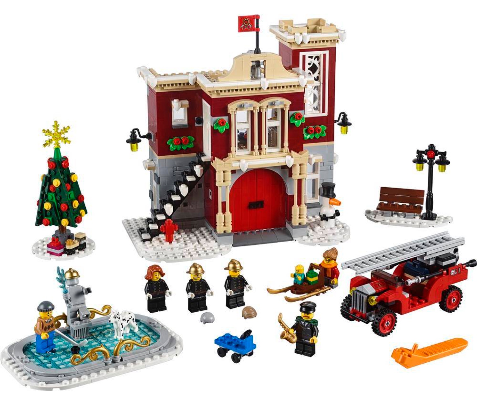 Lepin 36014 Winter Village Fire Station 1306pcs