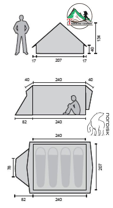 เต็นท์ Nordisk Vimur 4.8 tent with Steel Poles