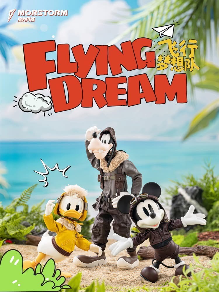Pre-order : Disney Pilot Series Mickey, Donald Duck & Goofy Action Figure (Set of 3) by Morstorm