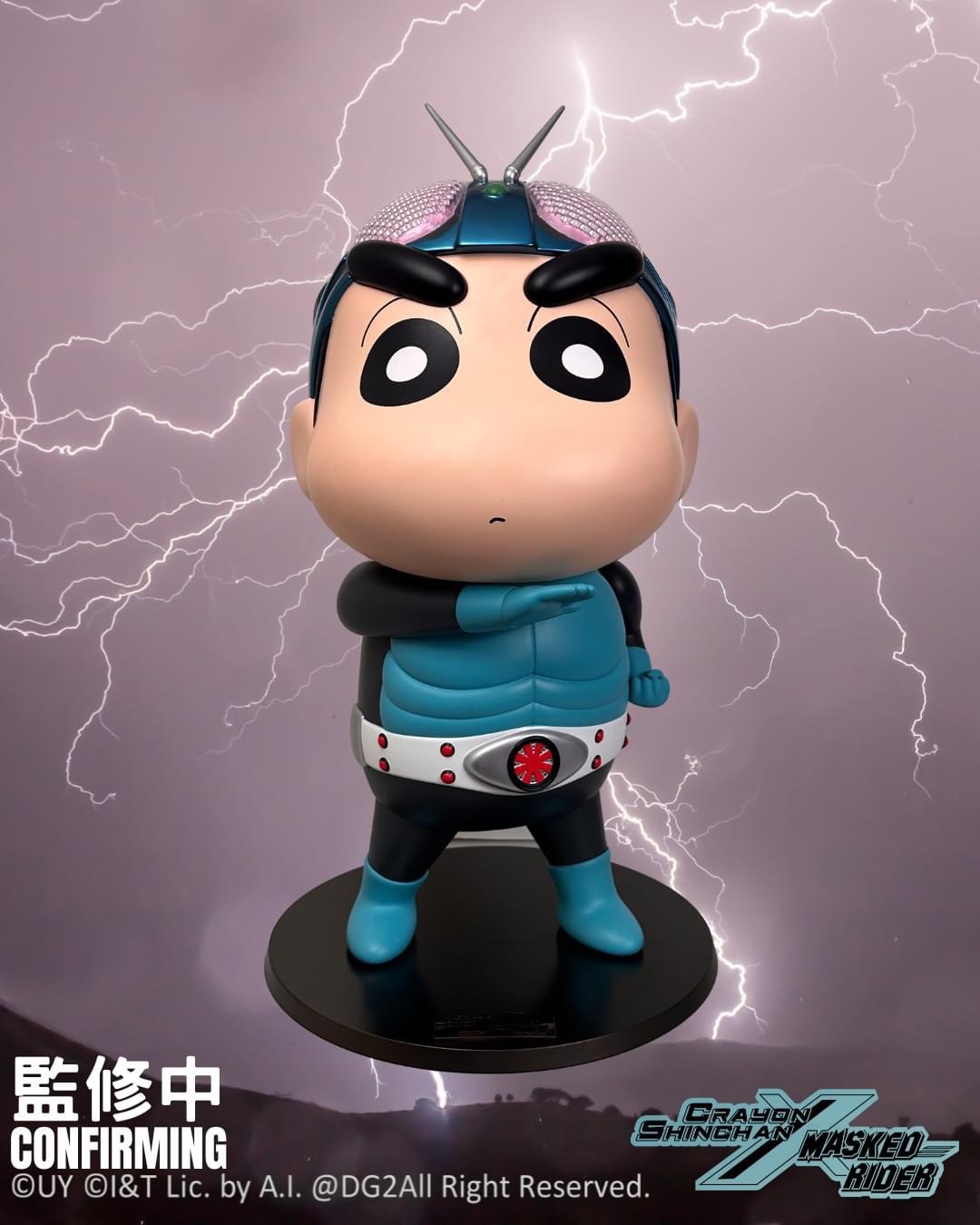 Pre-order : *Limited 300 pcs* Crayon Shin-chan x Kamen Rider 1 Soft Vinly Figure (70 cm!) by DGSquared