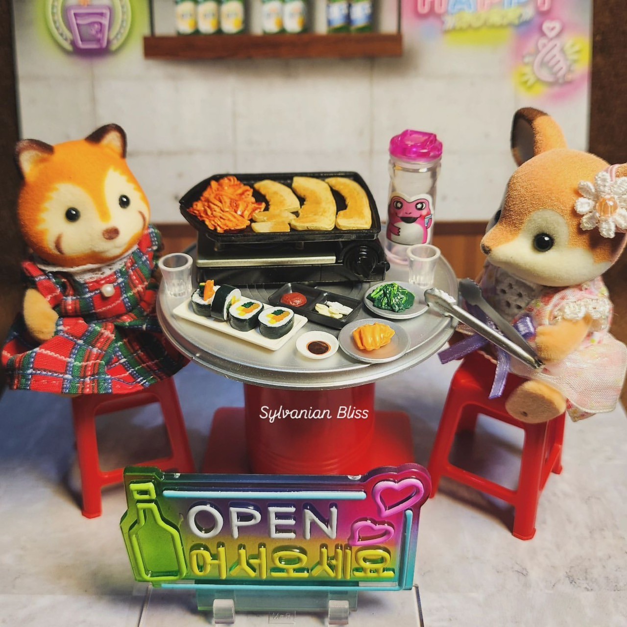 Re-Ment Petit Sample Neon and Romance Korean Food Night Stall by Re-Ment (Set of 8)