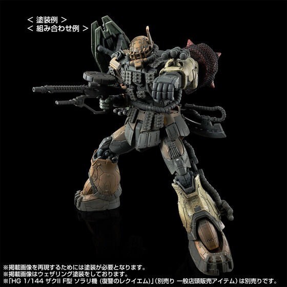 PRE-ORDER : HG 1/144 ZAKU Ⅱ F TYPE CHUBS & KALE + ZAKUⅡ (UNIDENTIFIED TYPE) SOLARI CUSTOM PARTS SET (RFV) Plastic Model