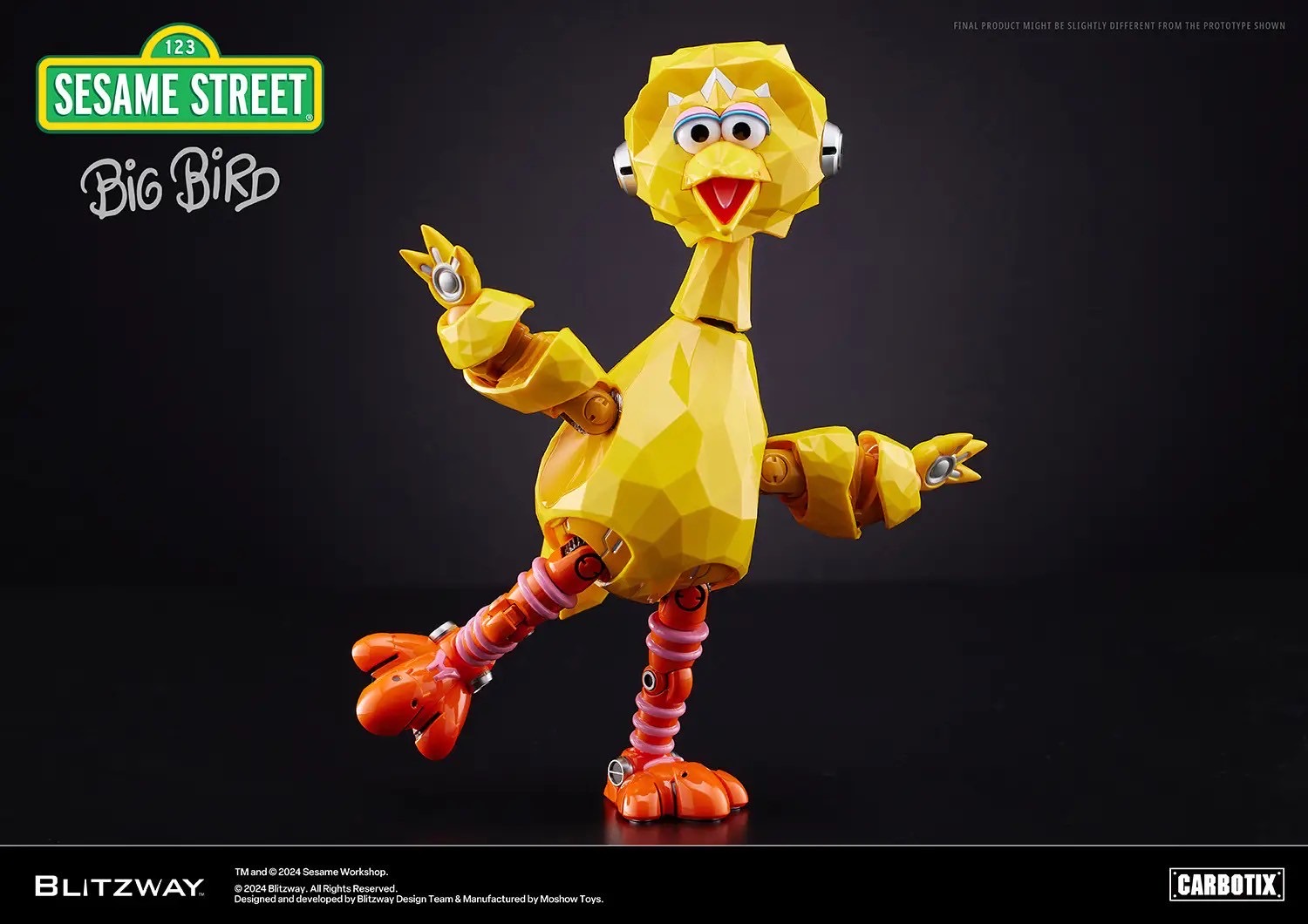 หุ่นยนต์ CARBOTIX - Sesame Street DX Ver. (Set of 3 : Elmo & Cookie Monster & Big Bird) by Blitzway (มีกล่องน้ำตาล)