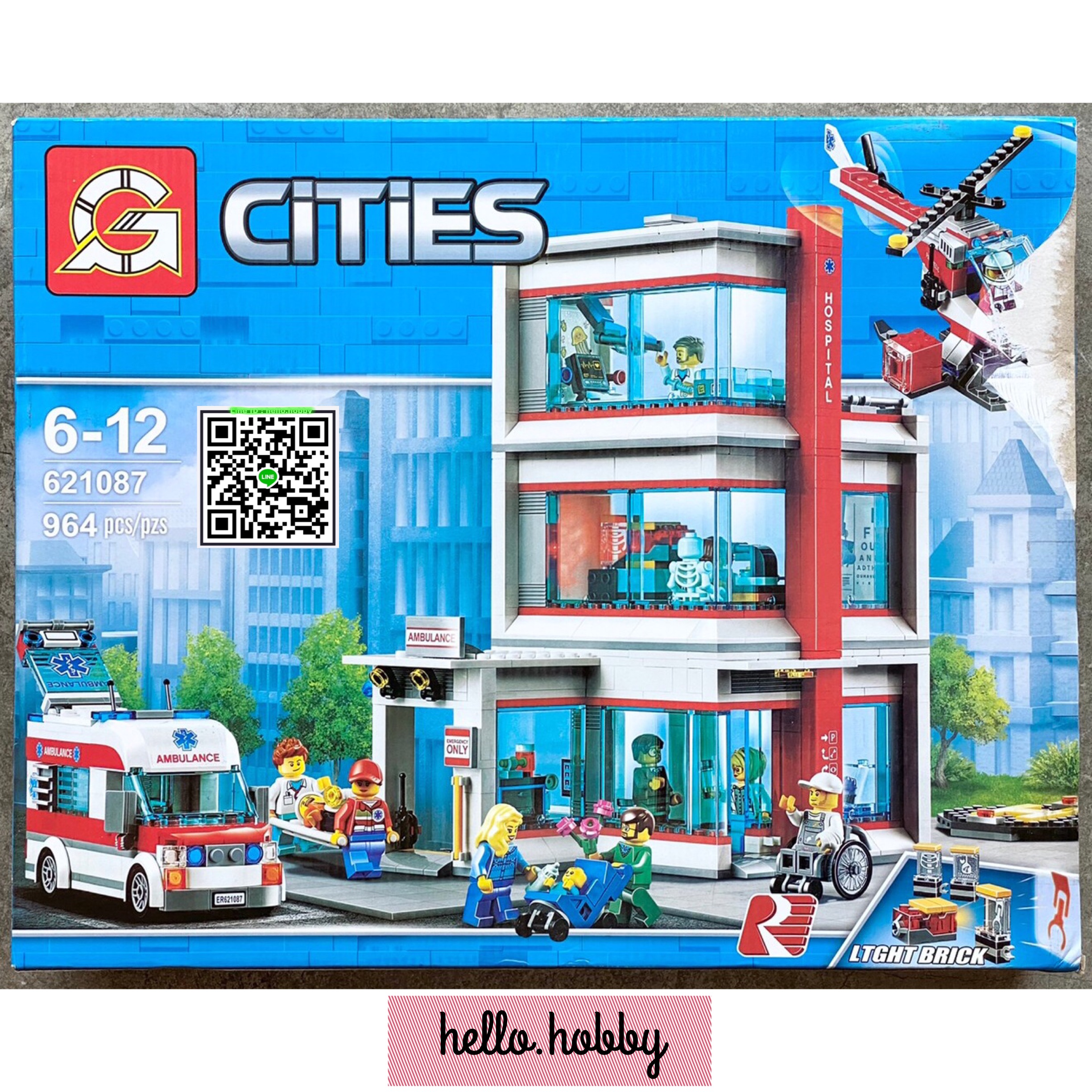 621087 City Hospital 964pcs